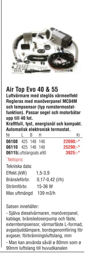 Air Top Evo 40 & 55