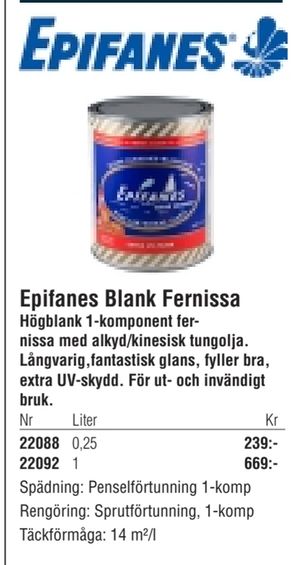 Epifanes Blank Fernissa