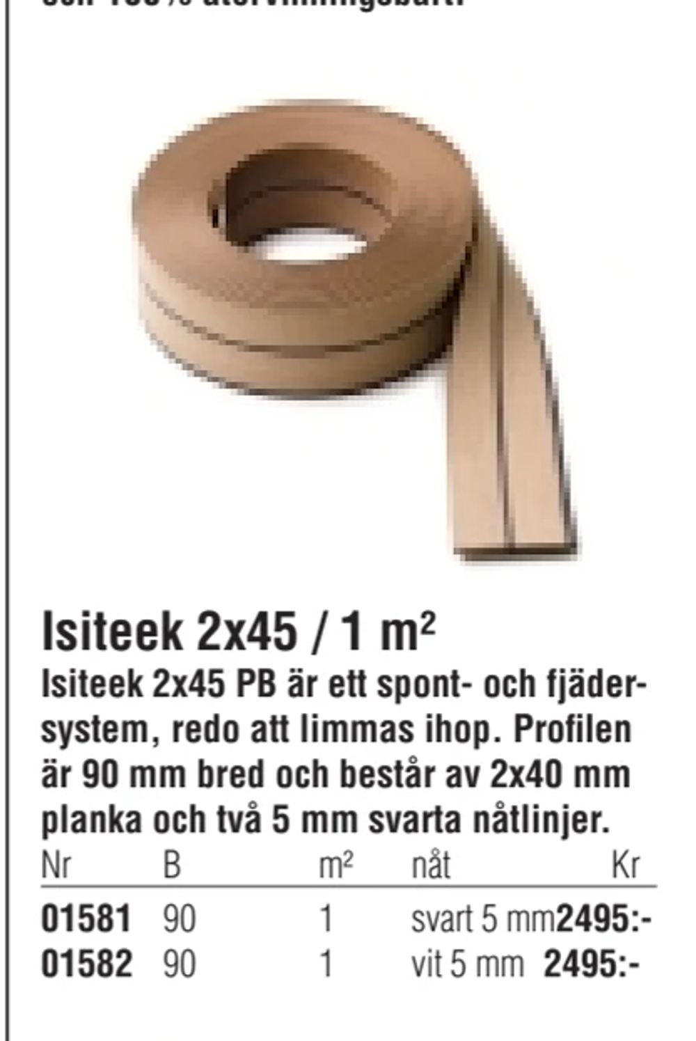 Erbjudanden på Isiteek 2x45 / 1 m² från Erlandsons Brygga för 2 495 kr