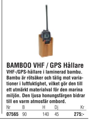 BAMBOO VHF / GPS Hållare