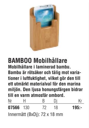 BAMBOO Mobilhållare