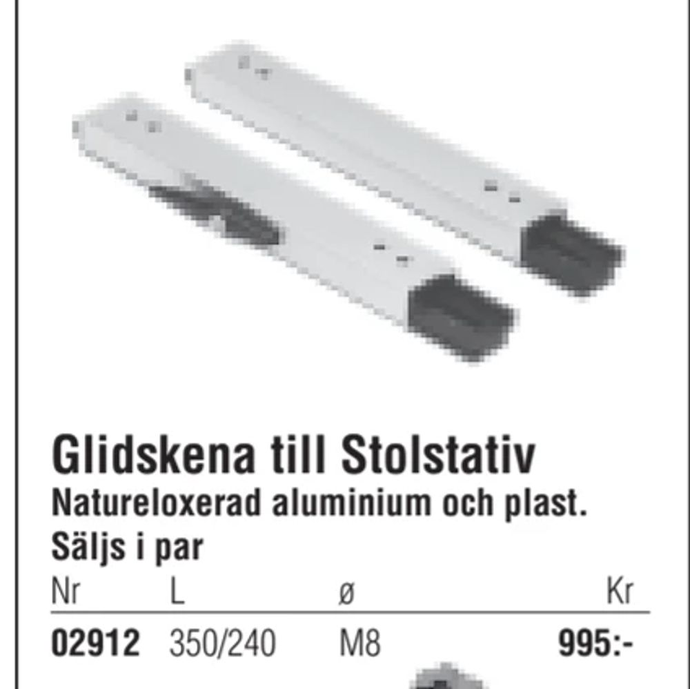 Erbjudanden på Glidskena till Stolstativ från Erlandsons Brygga för 995 kr