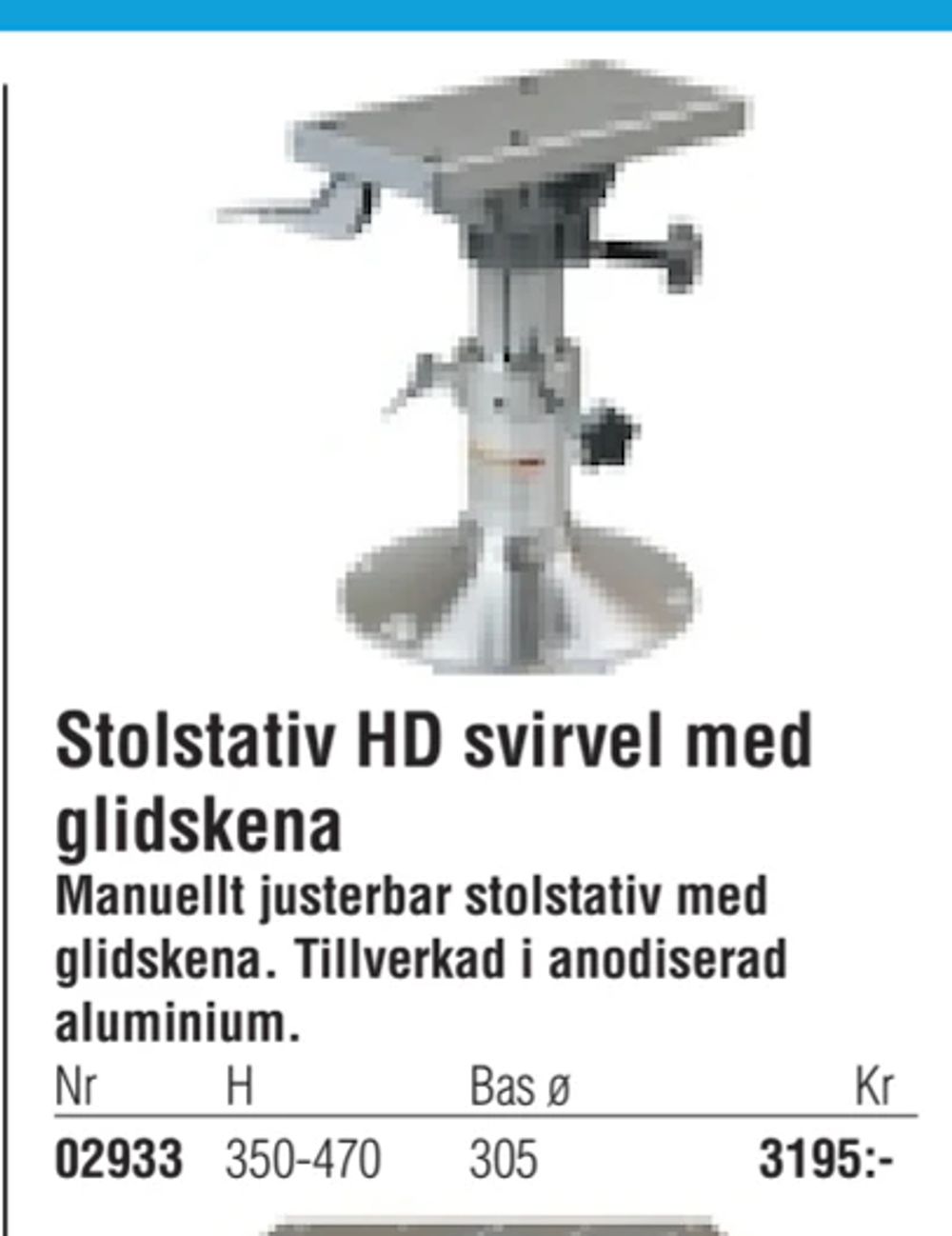Erbjudanden på Stolstativ HD svirvel med glidskena från Erlandsons Brygga för 3 195 kr