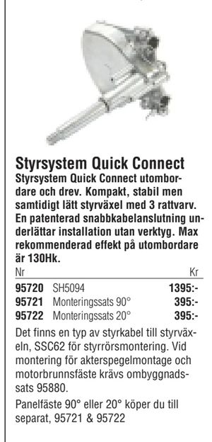 Styrsystem Quick Connect