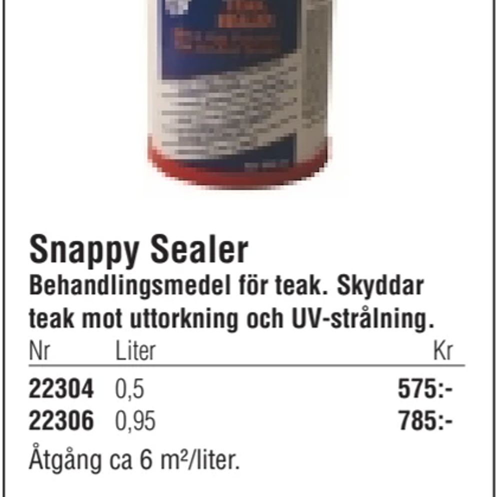 Erbjudanden på Snappy Sealer från Erlandsons Brygga för 575 kr