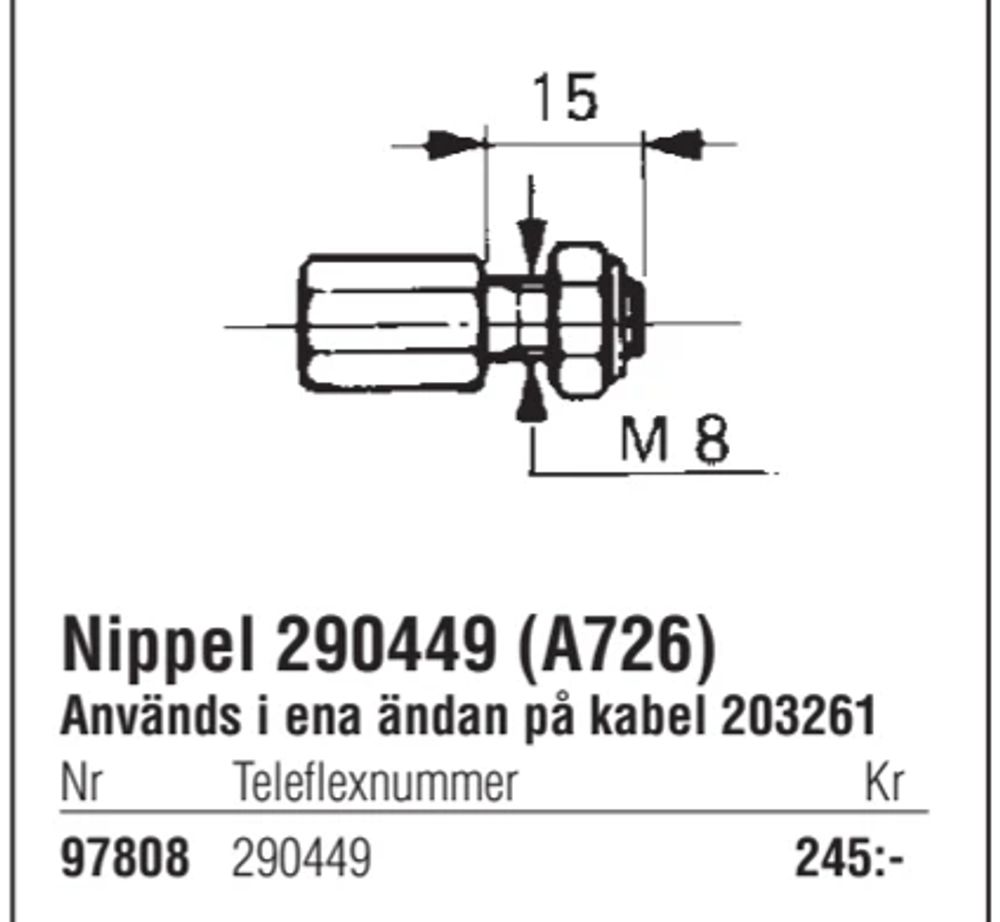 Erbjudanden på Nippel 290449 (A726) från Erlandsons Brygga för 245 kr
