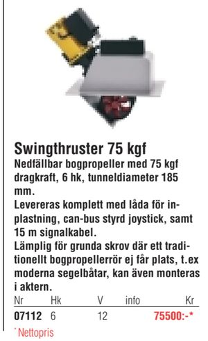 Swingthruster 75 kgf