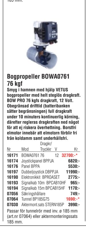 Bogpropeller BOWA0761 76 kgf