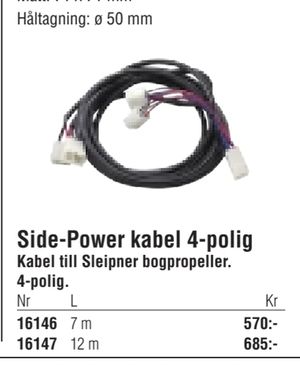Side-Power kabel 4-polig