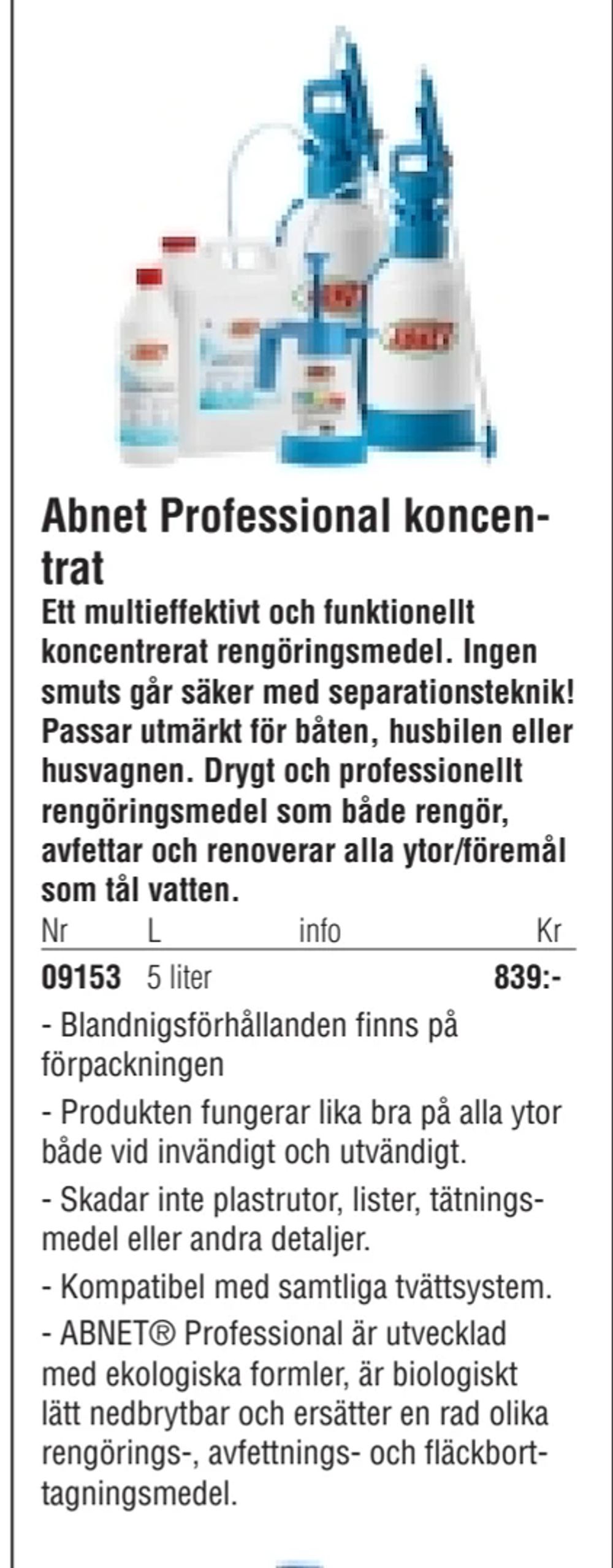 Erbjudanden på Abnet Professional koncentrat från Erlandsons Brygga för 839 kr