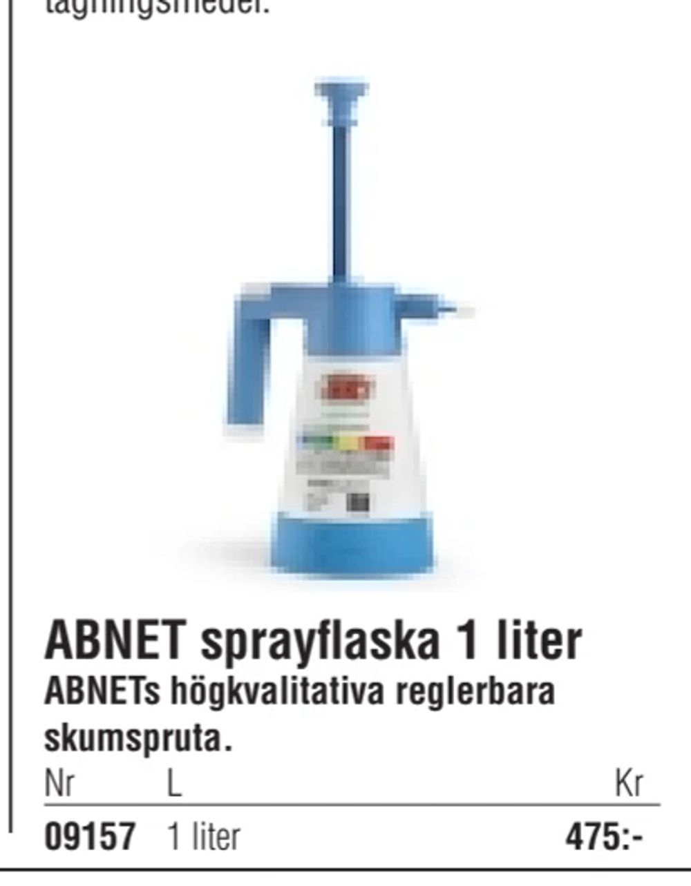 Erbjudanden på ABNET sprayflaska 1 liter från Erlandsons Brygga för 475 kr