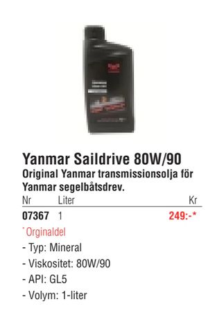Yanmar Saildrive 80W/90