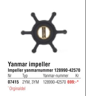 Yanmar impeller