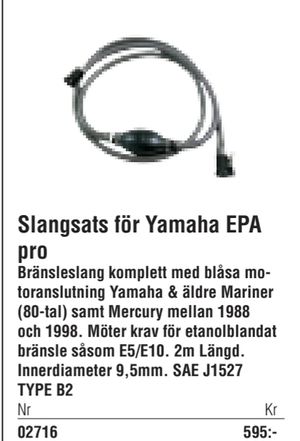 Slangsats för Yamaha EPA pro