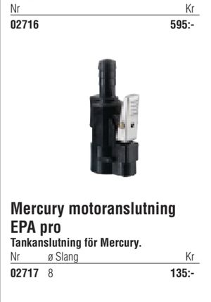 Mercury motoranslutning EPA pro