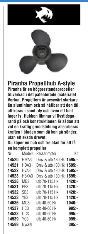 Piranha Propellhub A-style
