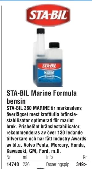 STA-BIL Marine Formula bensin