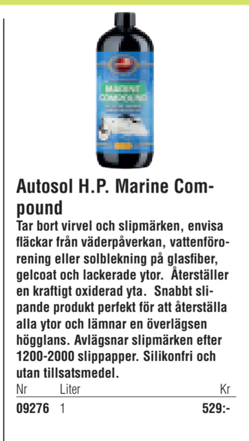 Erbjudanden på Autosol H.P. Marine Compound från Erlandsons Brygga för 529 kr