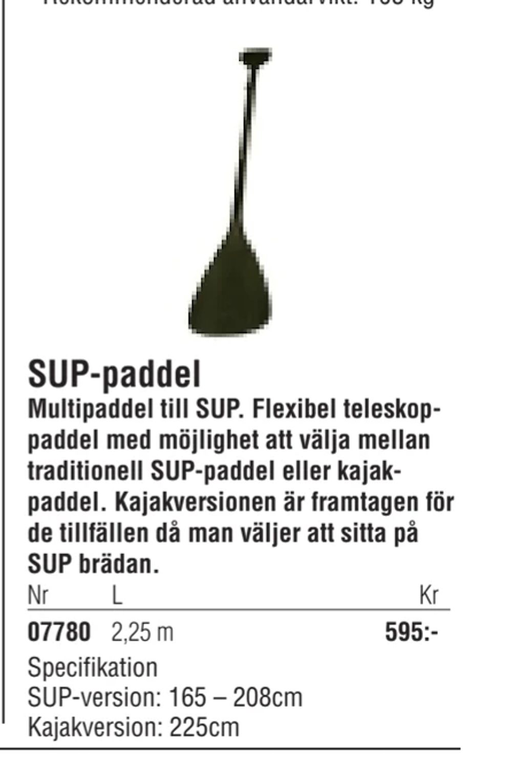 Erbjudanden på SUP-paddel från Erlandsons Brygga för 595 kr