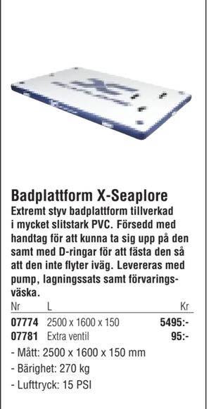 Badplattform X-Seaplore