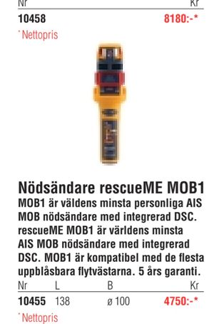 Nödsändare rescueME MOB1