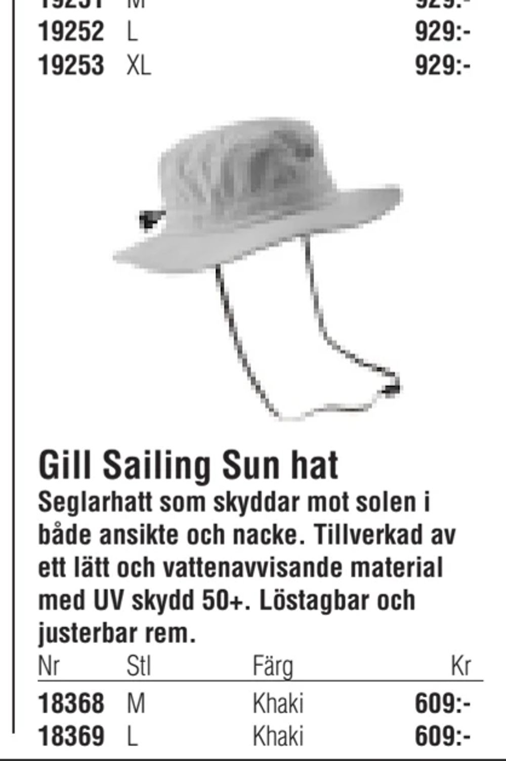 Erbjudanden på Gill Sailing Sun hat från Erlandsons Brygga för 609 kr