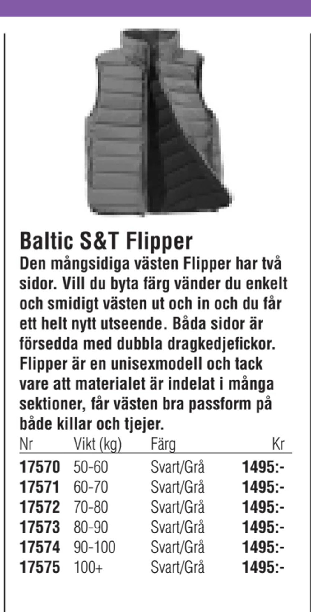 Erbjudanden på Baltic S&T Flipper från Erlandsons Brygga för 1 495 kr