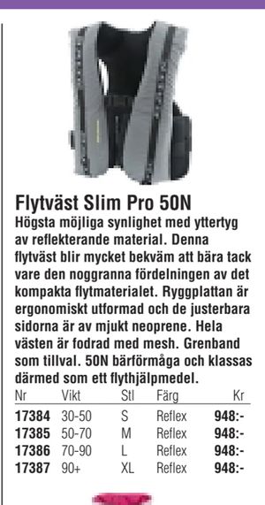 Flytväst Slim Pro 50N