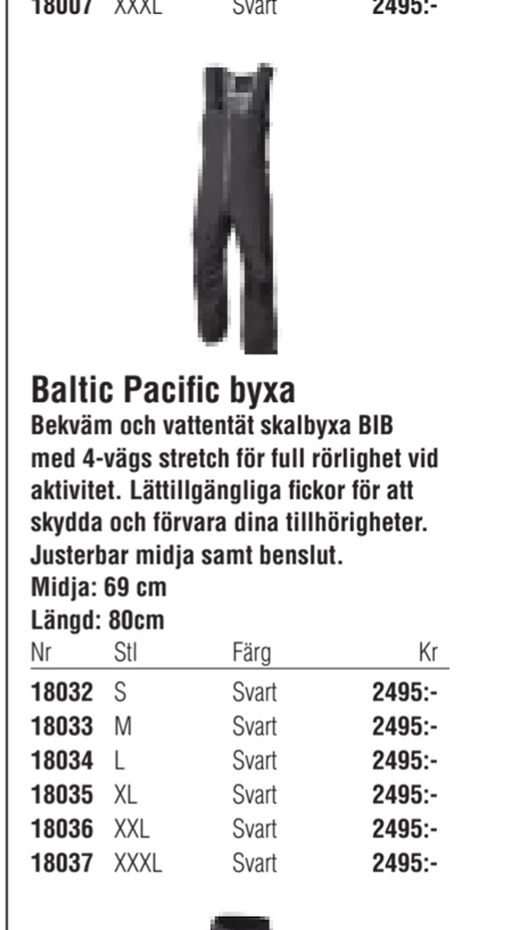 Erbjudanden på Baltic Pacific byxa från Erlandsons Brygga för 2 495 kr