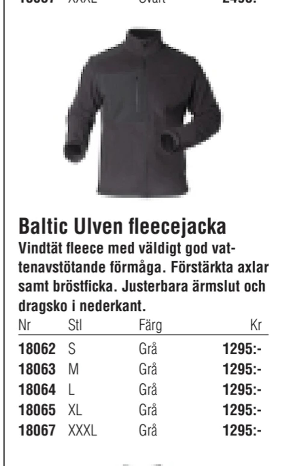 Erbjudanden på Baltic Ulven fleecejacka från Erlandsons Brygga för 1 295 kr