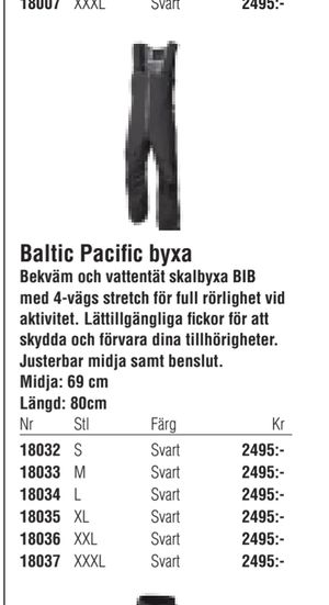Baltic Pacific byxa