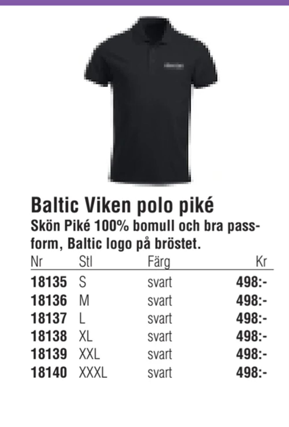 Erbjudanden på Baltic Viken polo piké från Erlandsons Brygga för 498 kr