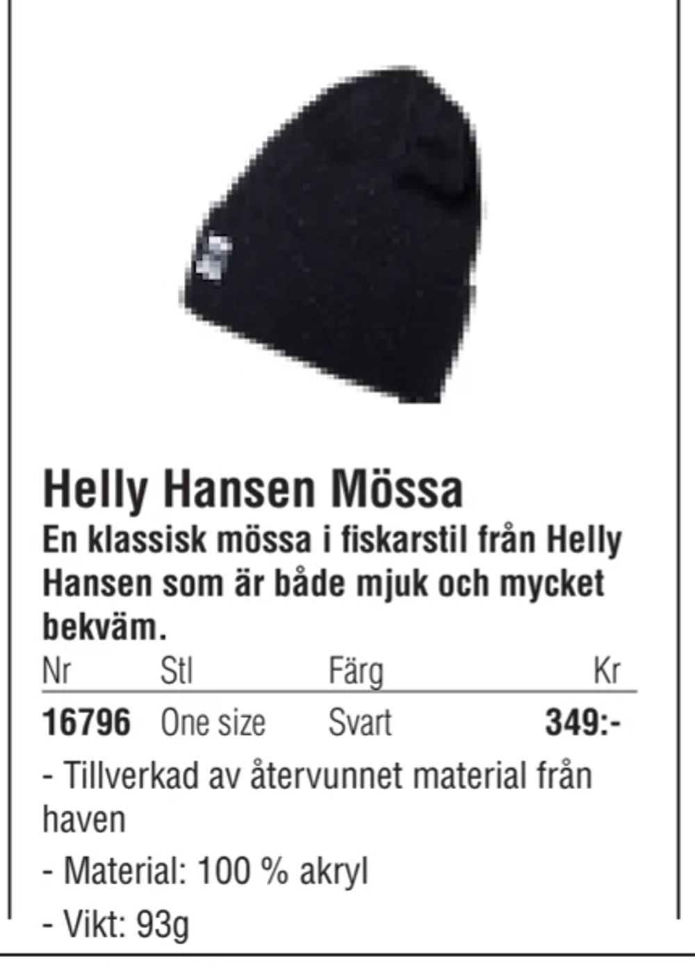Erbjudanden på Helly Hansen Mössa från Erlandsons Brygga för 349 kr