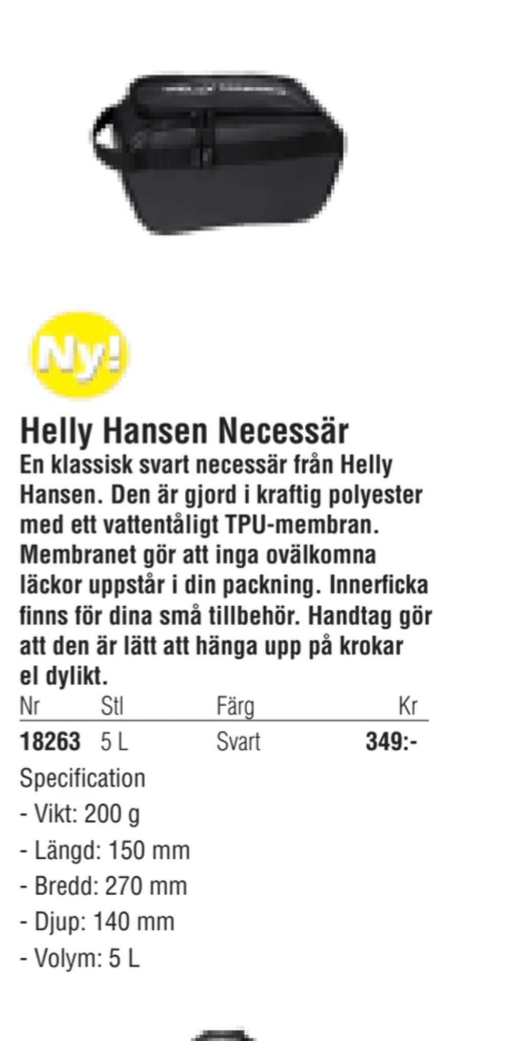 Erbjudanden på Helly Hansen Necessär från Erlandsons Brygga för 349 kr