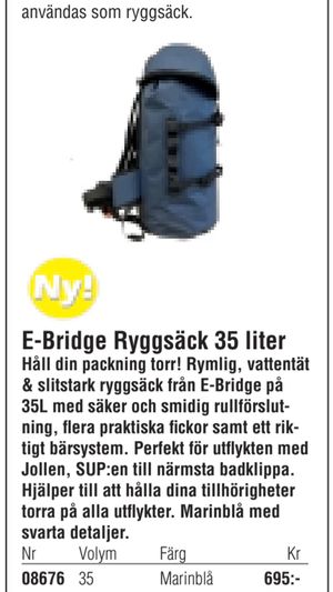E-Bridge Ryggsäck 35 liter