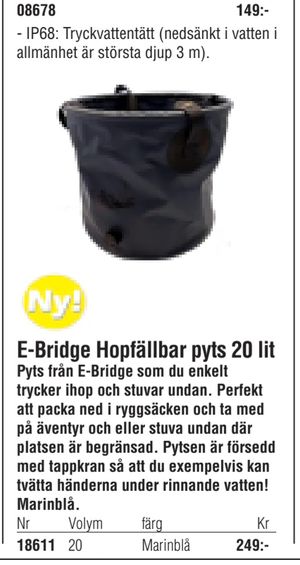 E-Bridge Hopfällbar pyts 20 lit