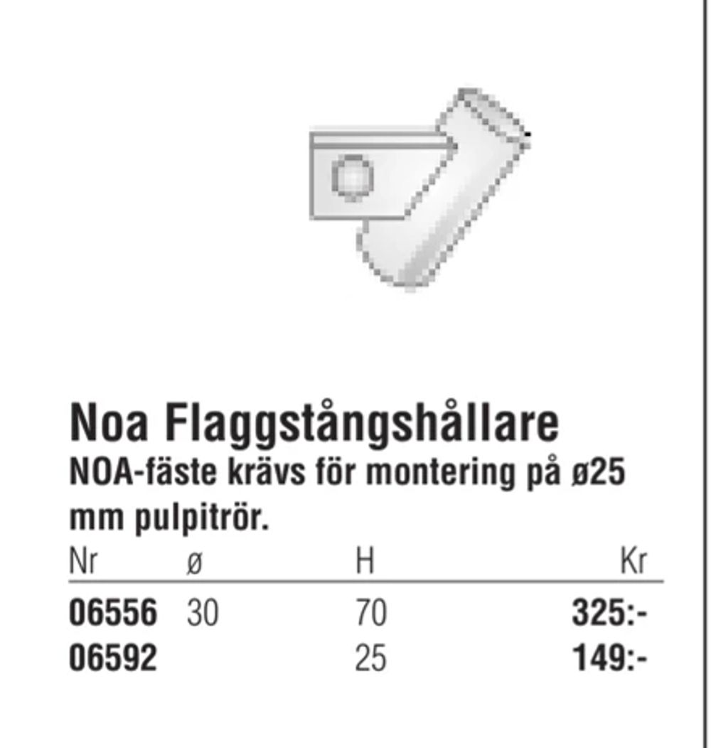 Erbjudanden på Noa Flaggstångshållare från Erlandsons Brygga för 149 kr