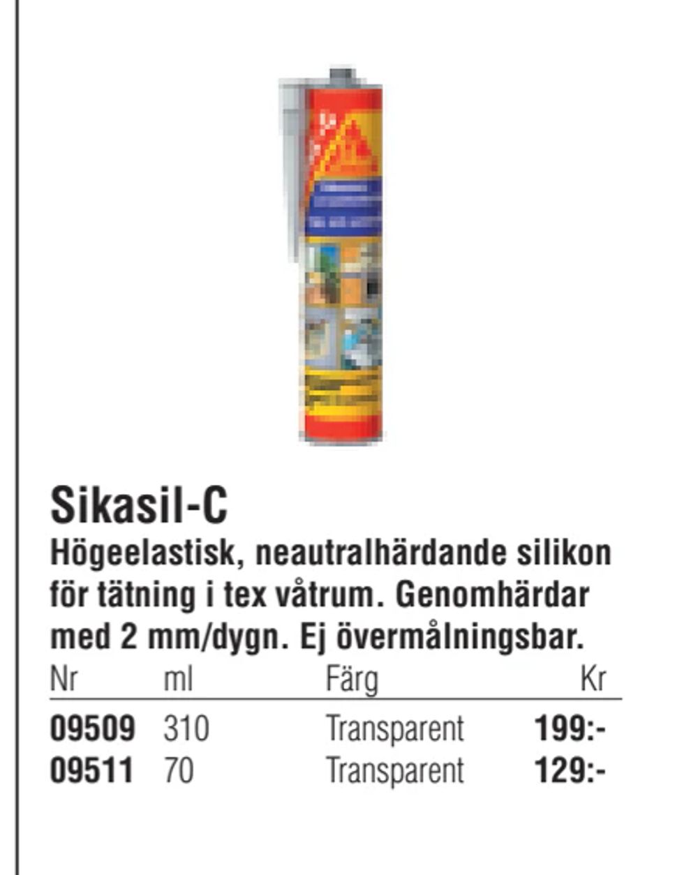 Erbjudanden på Sikasil-C från Erlandsons Brygga för 129 kr