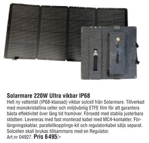 Solarmare 220W Ultra vikbar IP68