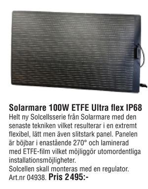 Solarmare 100W ETFE Ultra flex IP68