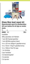 Glass fibre boat repair kit