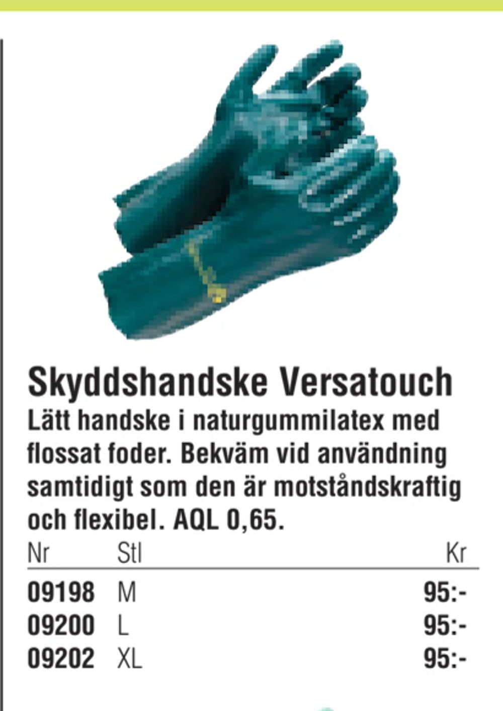 Erbjudanden på Skyddshandske Versatouch från Erlandsons Brygga för 95 kr