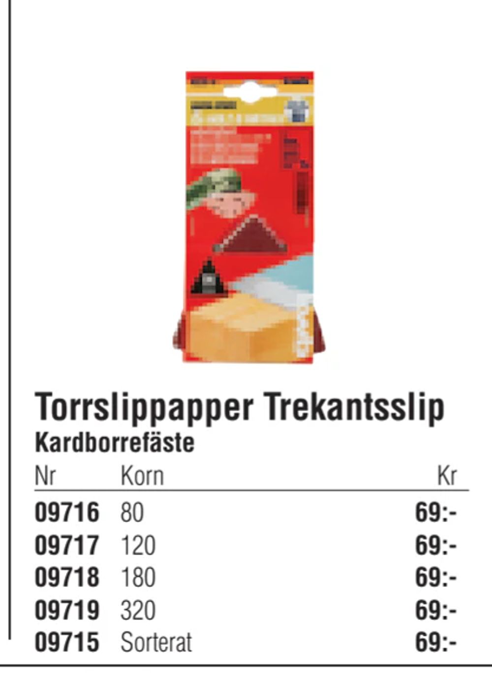 Erbjudanden på Torrslippapper Trekantsslip från Erlandsons Brygga för 69 kr