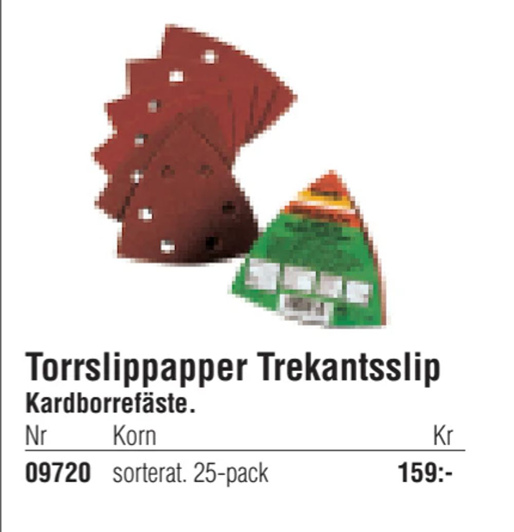 Erbjudanden på Torrslippapper Trekantsslip från Erlandsons Brygga för 159 kr