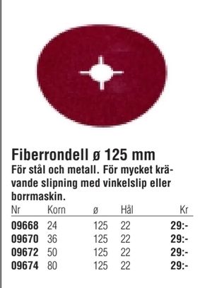 Fiberrondell ø 125 mm