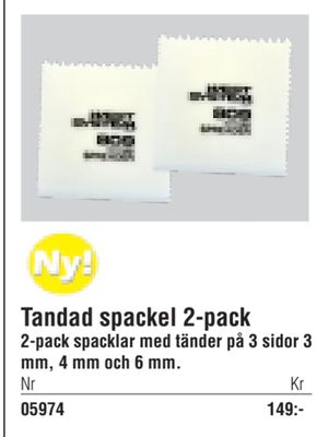 Tandad spackel 2-pack