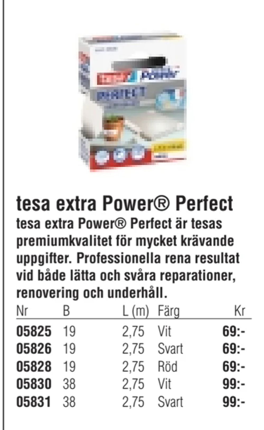 Erbjudanden på tesa extra Power® Perfect från Erlandsons Brygga för 69 kr