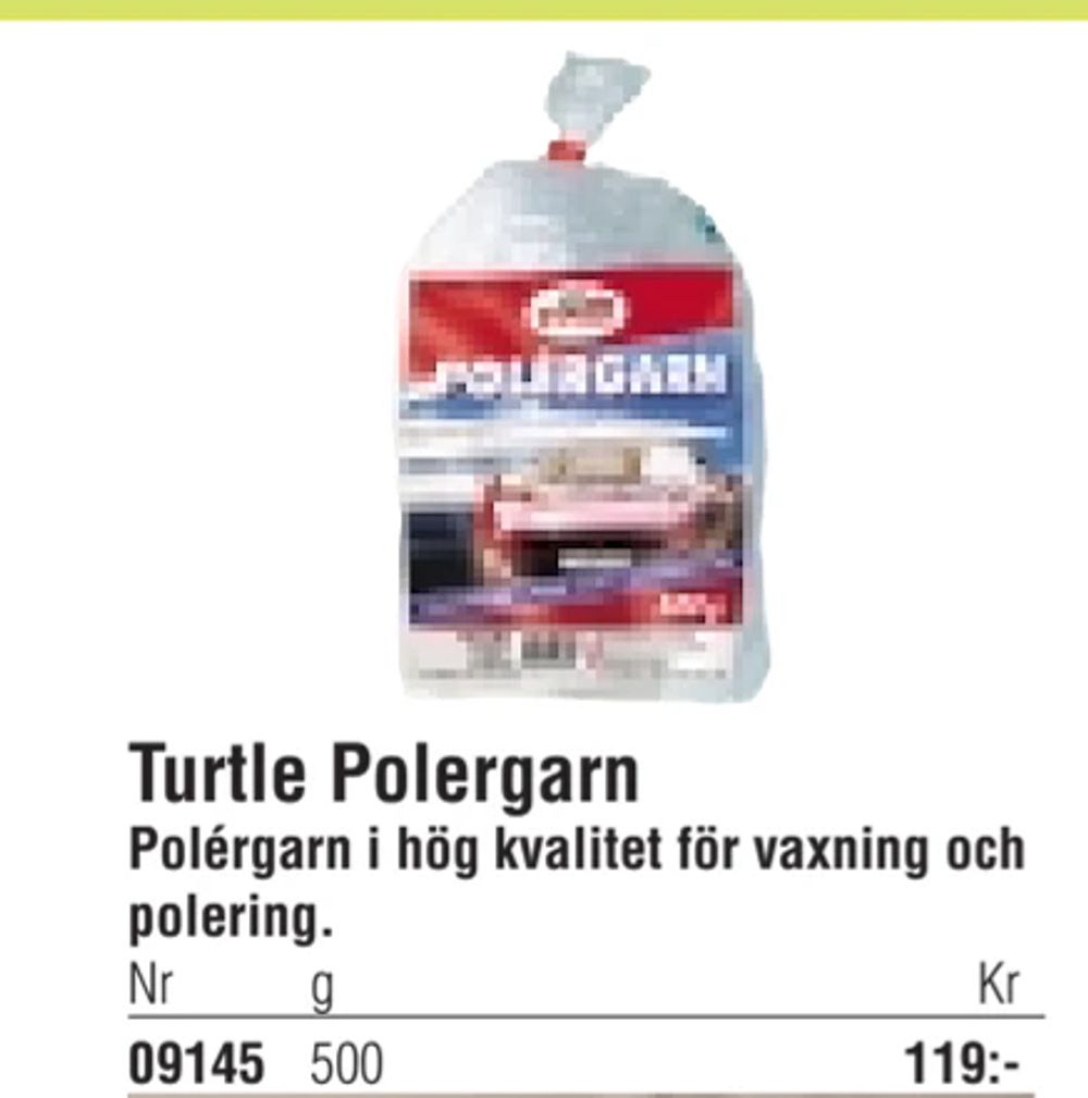 Erbjudanden på Turtle Polergarn från Erlandsons Brygga för 119 kr