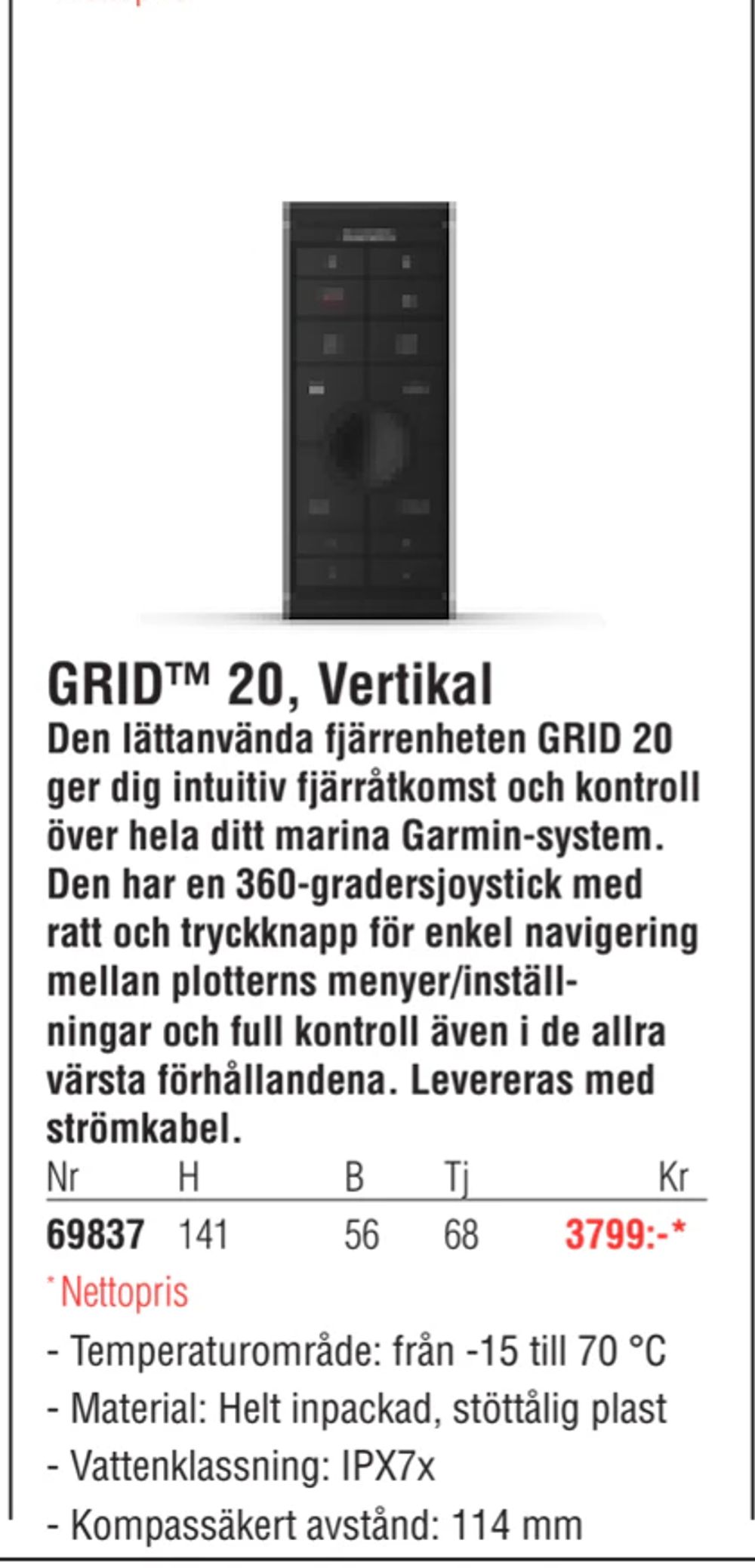 Erbjudanden på GRID™ 20, Vertikal från Erlandsons Brygga för 3 799 kr