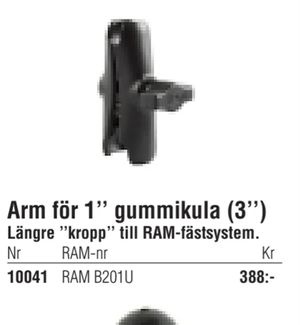 Arm för 1’’ gummikula (3’’)